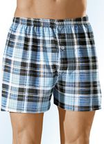 Viererpack Boxershorts, mit Eingriff, bunt kariert 