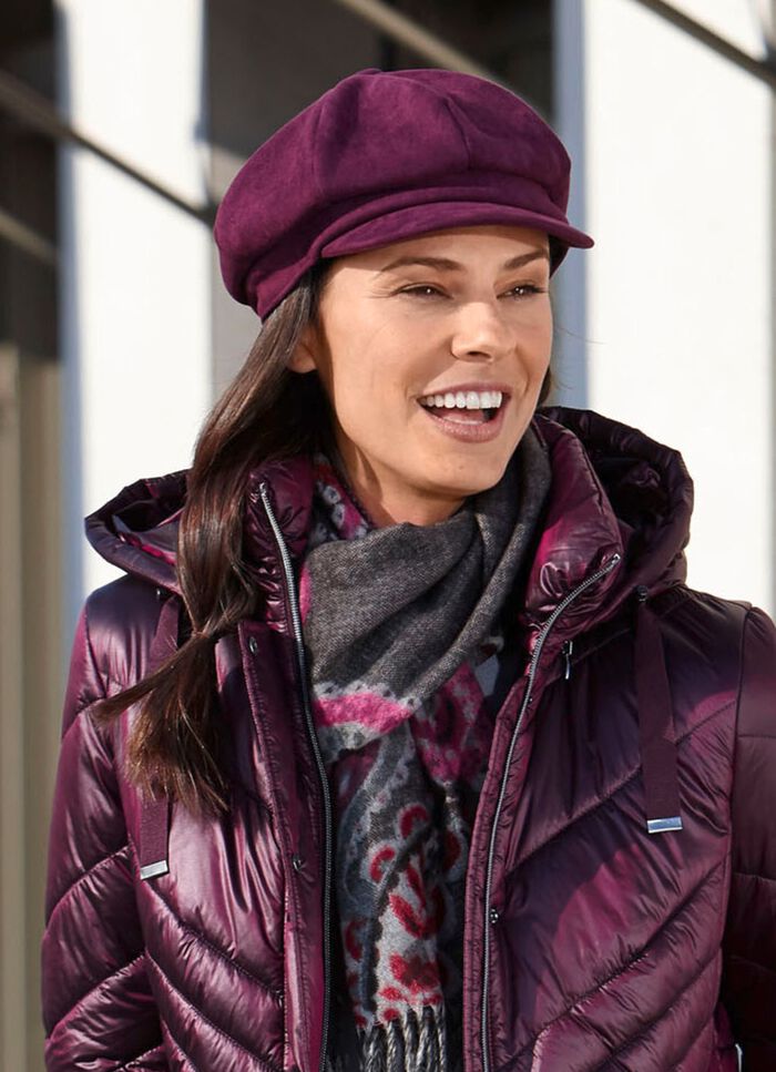 Elegante Damen-Ballonm&uuml;tze, mit r&uuml;ckw&auml;rtigem Elastikeinsatz AMETHYST