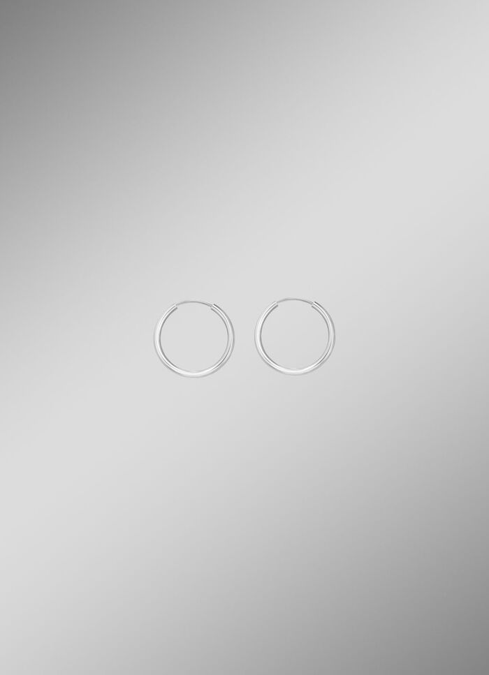 Schicke Creolen in Weißgold 585/- fein 