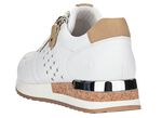 Remonte Sneaker mit unterlegter Zierlochung WEISS-SAND