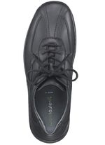 Waldl&auml;ufer, bequeme Herren-Schn&uuml;rschuhe, Weite H, mit herausnehmbarem Fu&szlig;bett SCHWARZ