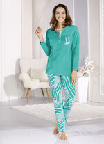 Zweierpack Schlafanzüge von Laurina mit Knopfleiste  