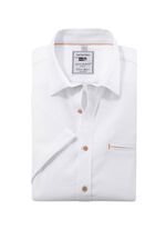 Seersucker Hemd von "Milano Italy" in 3 Farben WEISS