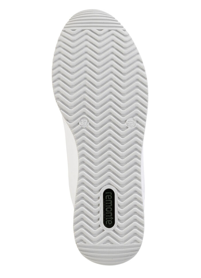 Remonte Schnür-Sneaker mit silberfarben schimmerndem Kontrast-Besatz WEISS