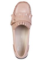 ELENA EDEN, klassische Damen-Slipper, Weite H, mit herausnehmbarem Lederfu&szlig;bett DUNKELBEIGE