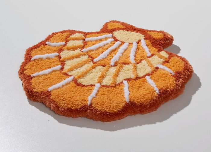 Barfu&szlig;weiche Badgarnitur in Muschel-Optik 