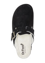 Pantoffel aus weichem Veloursleder SCHWARZ