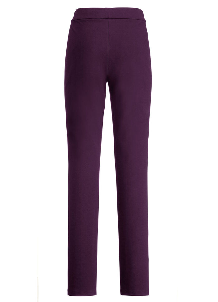 Hose im angesagten Materialmix BROMBEER