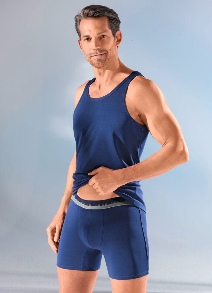 Viererpack Pants, uni, mit Elastikbund 