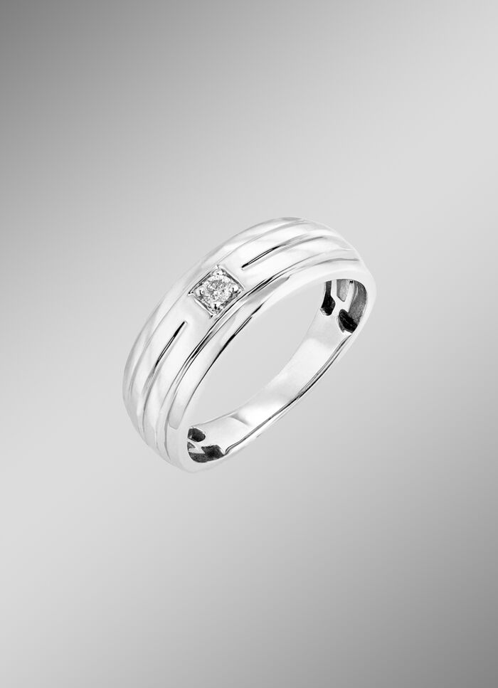 Herrenring aus Weißgold 