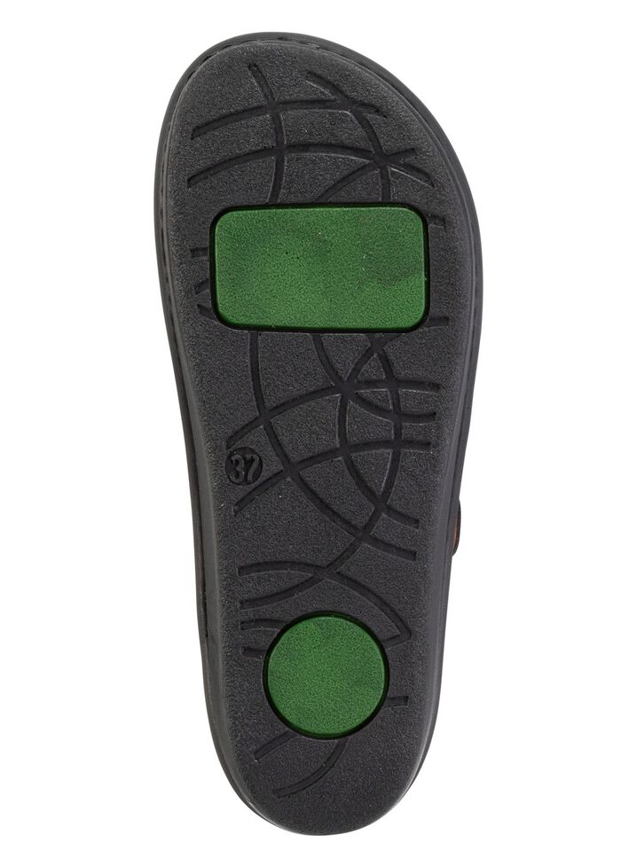 Mubb, sommerliche Damen-Clogs, Weite H, mit herausnehmbarem Fu&szlig;bett SCHWARZ