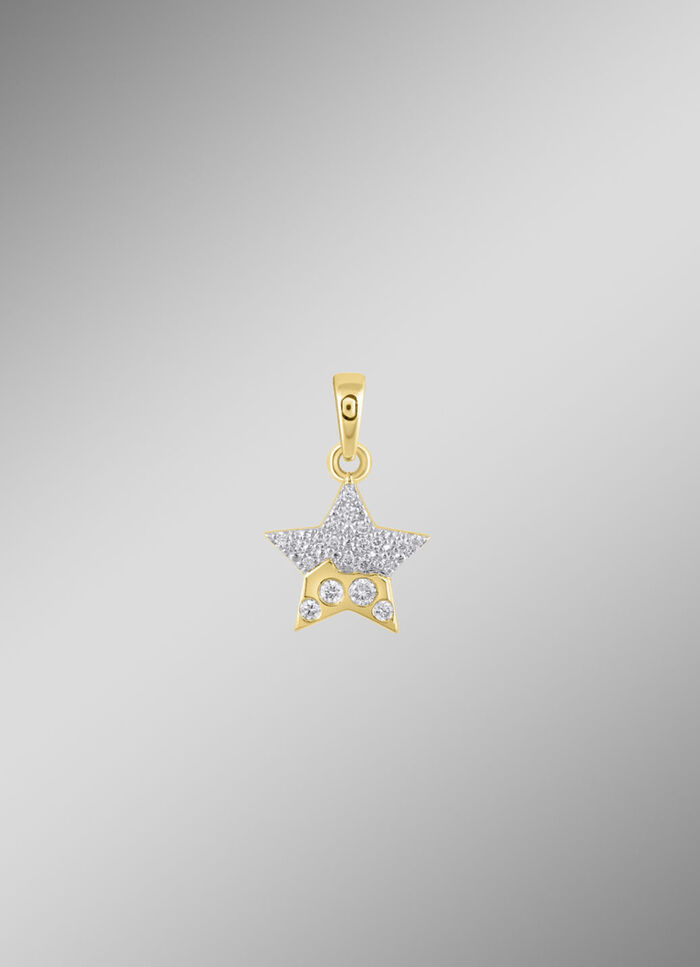 Stern-Anh&auml;nger mit 20 Brillanten 