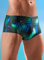 Schwab Badehose in h&ouml;herer Slipform, allover dessiniert 