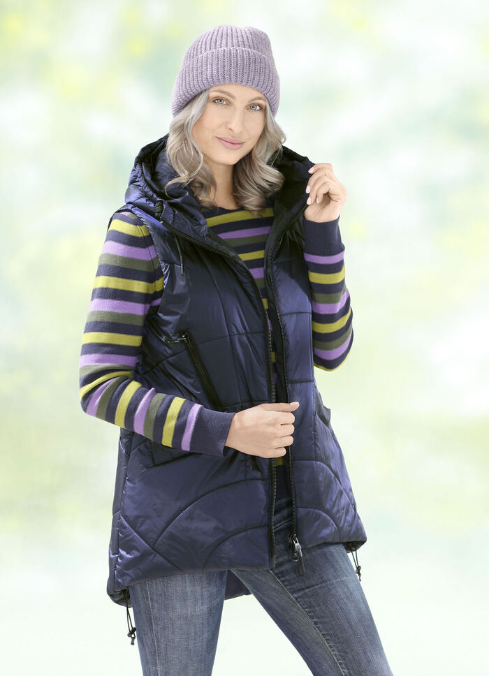 Weste mit Zier-Rei&szlig;verschl&uuml;ssen 