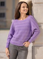 Pullover in Fledermausform LAVENDEL