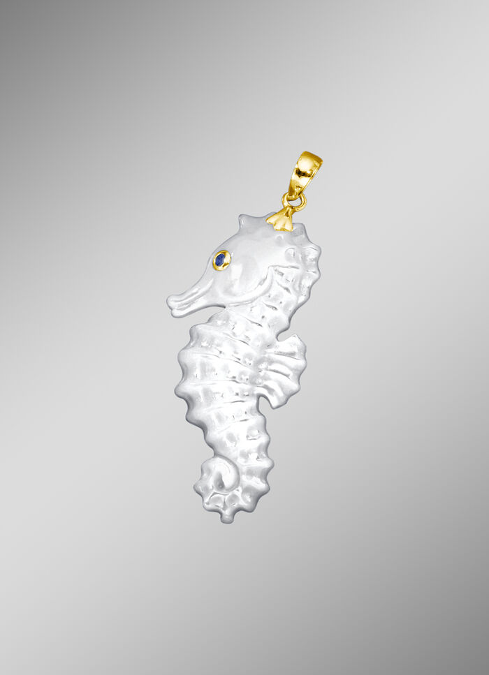 Anh&auml;nger Seepferdchen echt Perlmutt 