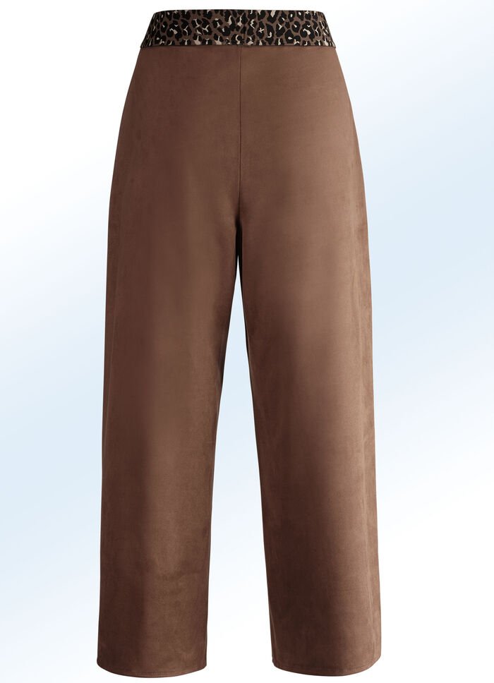 Weich fließende Culotte in Wildleder-Optik COGNAC