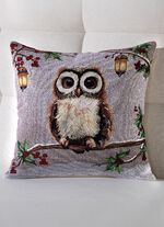 Kissenbezug Eule aus hochwertigem Gobelin 