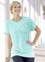 Shirt mit überschnittener Schulterpartie 