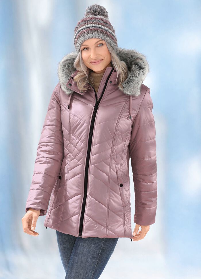 Jacke mit L&auml;ngssteppung seitlich 