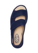 Bequeme Damen-Sandalen, Weite H, aus gepolstertem Textilmaterial MARINE