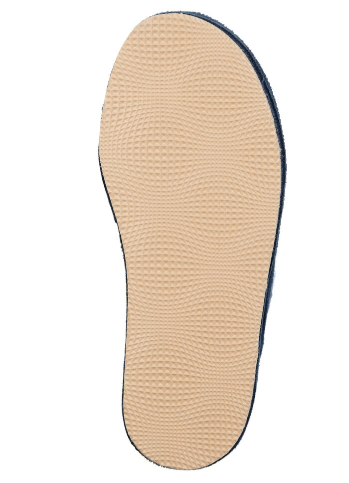 Laurina, gefütterte Damen-Hausschuhe, mit Schurwolle BLAU