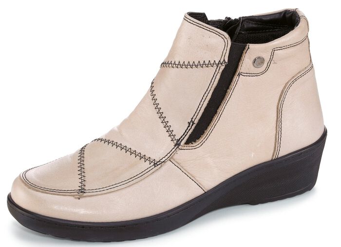 Gemini, bequeme Damen-Boots, Weite H, mit herausnehmbarem Fu&szlig;bett KIESEL