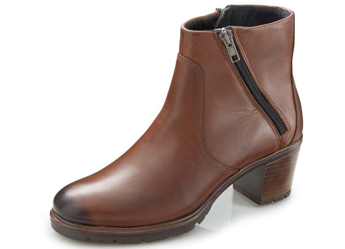 Toosoft Stiefelette aus teilweise schattiertem Rind-Nappaleder BRAUN