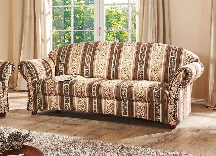 Polsterm&ouml;bel mit Nosag-Wellenunterfederung BRAUN