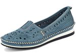 Andrea Conti, sommerliche Damen-Slipper, mit Gummizug JEANSBLEU