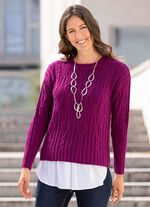 Pullover in Strukturmix BEERE