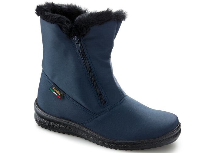 ELENA EDEN, atmungsaktive Damen-Stiefeletten, Winterschuhe, Weite G, mit Rei&szlig;verschluss MARINE