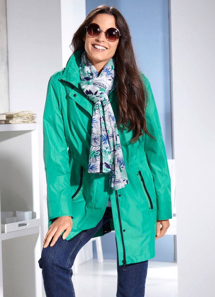 Funktionsjacke mit abnehmbarer Kapuze 