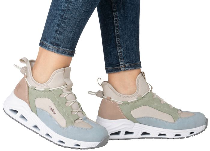 Rieker, stylische Damen-Boots, Weite G, mit herausnehmbarem Fu&szlig;bett MULTICOLOR