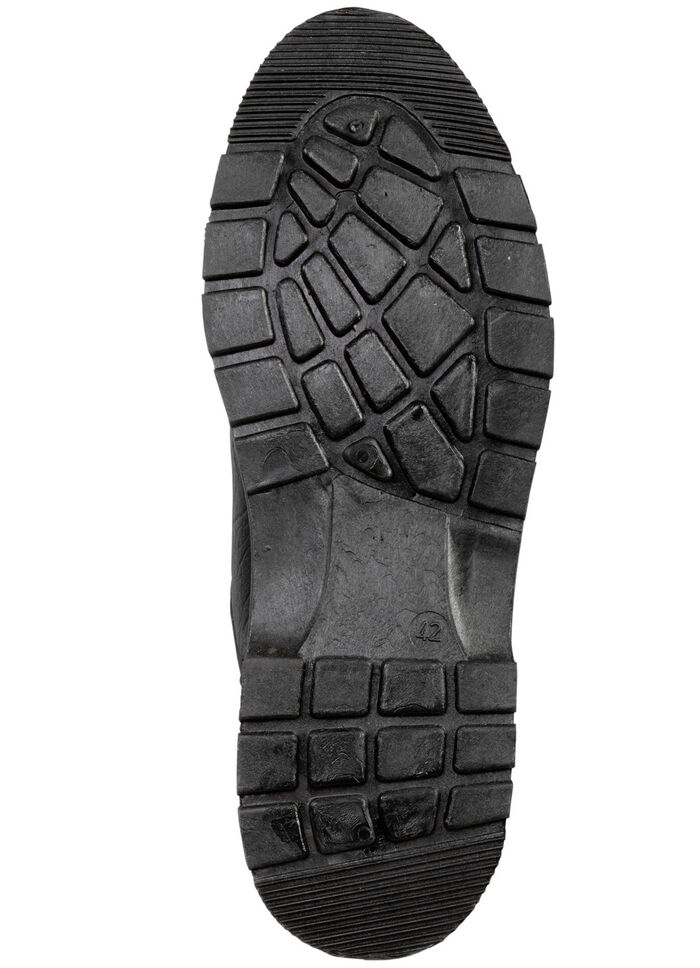 Stiefelette mit Knitter-Struktur SCHWARZ