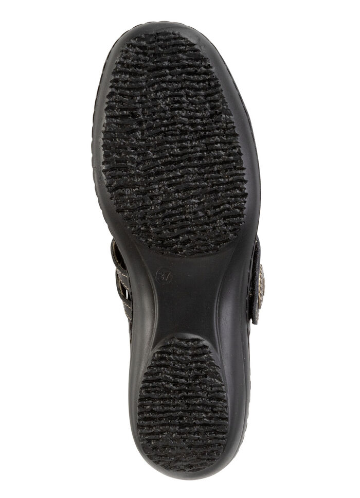 ELENA EDEN, sommerliche Damen-Spangenschuhe, Weite H, mit herausnehmbarem Fußbett SCHWARZ