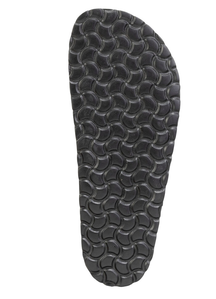 GINO GALANTE, klassische Herren-Pantoletten, Weite H, aus Leder SCHWARZ