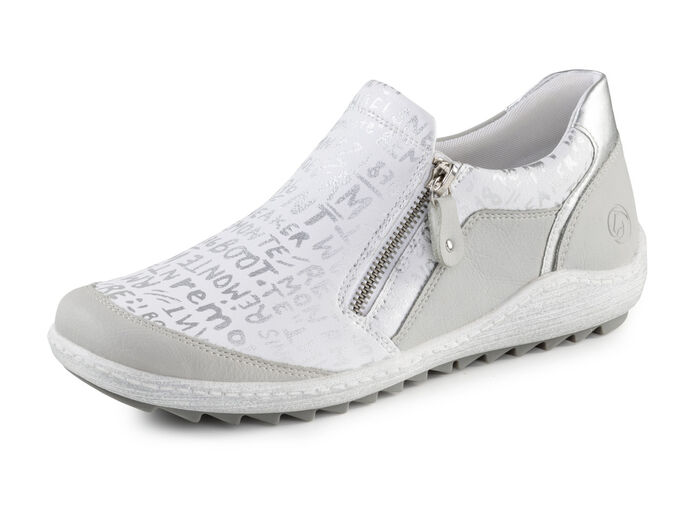 Remonte Slipper mit herausnehmbarer Einlage WEISS-HELLGRAU