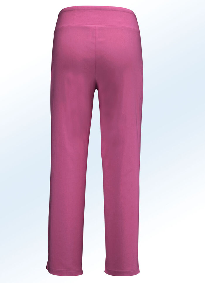 Hose in 7/8-Länge mit höherem Formbund in 7 Farben HIMBEERE