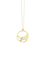 Anh&auml;nger mit Edelsteinen und synth. Zirkonia 