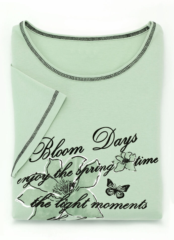 Zweierpack Nachthemden, Kurzarm mit Rundhals 1X KORALLE, 1X JADEGR&Uuml;N