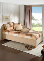 Studioliege mit rechts oder links aufstellbarem Seitenteil BRAUN-BEIGE