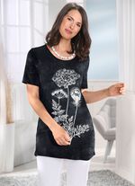 Longshirt in Batik-Optik  SCHWARZ BATIK