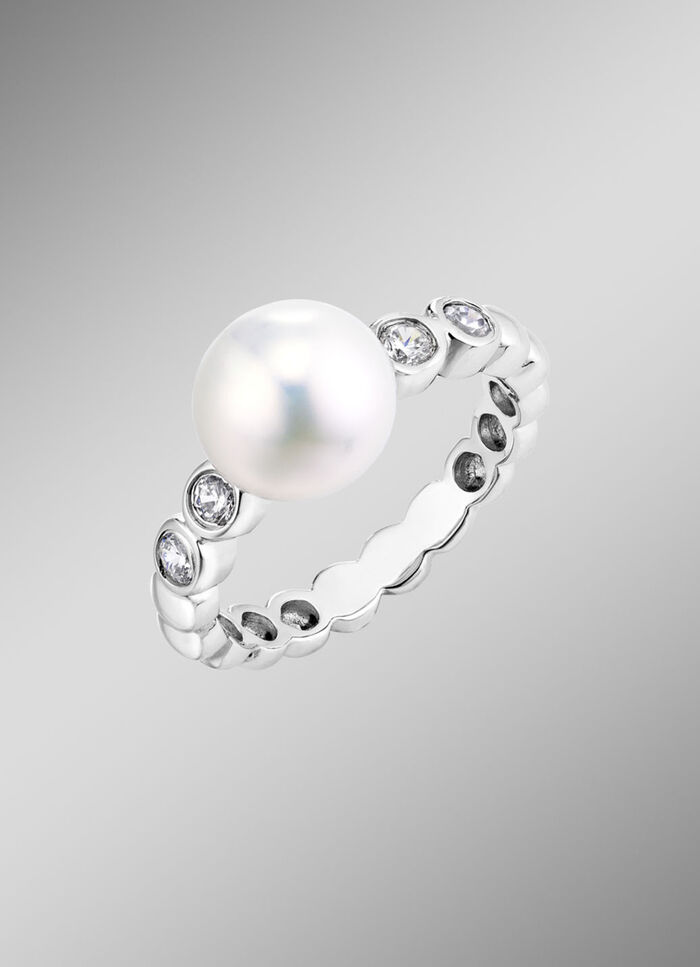 Damenring mit Süßwasser-Zuchtperle 