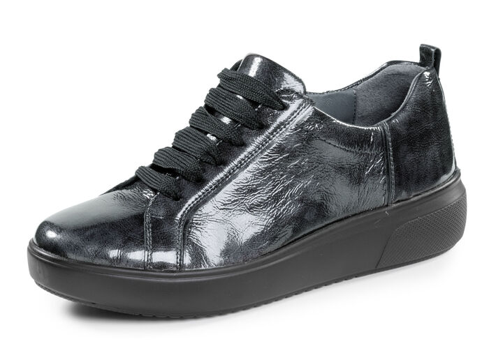 Waldläufer, trendige Damen-Schnürschuhe, Weite H, mit herausnehmbarem Fußbett ANTHRAZIT