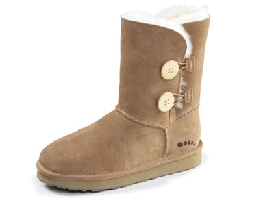 ELENA EDEN, gefütterte Damen-Stiefel, Winterschuhe, mit Lammfell 