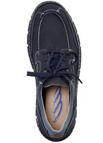 Schn&uuml;rschuh mit Kontrast-Eins&auml;tzen BLAU