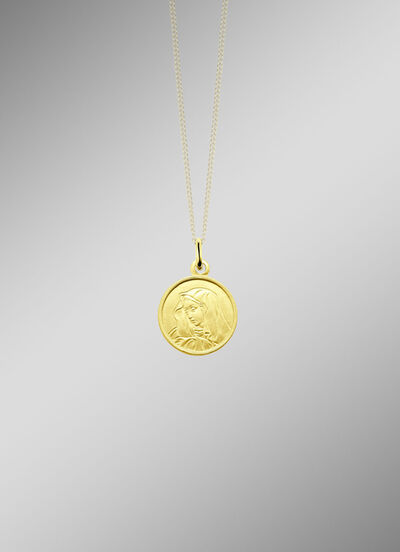 Eleganter Madonna-Anhänger aus Gold 585/- fein 