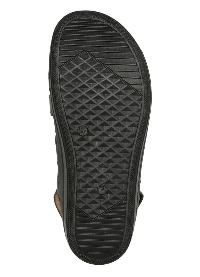 Gemini Sandale aus schattiertem Rind-Nappaleder SCHWARZ