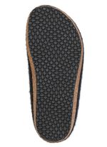 Edle Damen-Hausschuhe, Weite G, aus Schurwolle, nahtlos handgefilzt GRAFIT